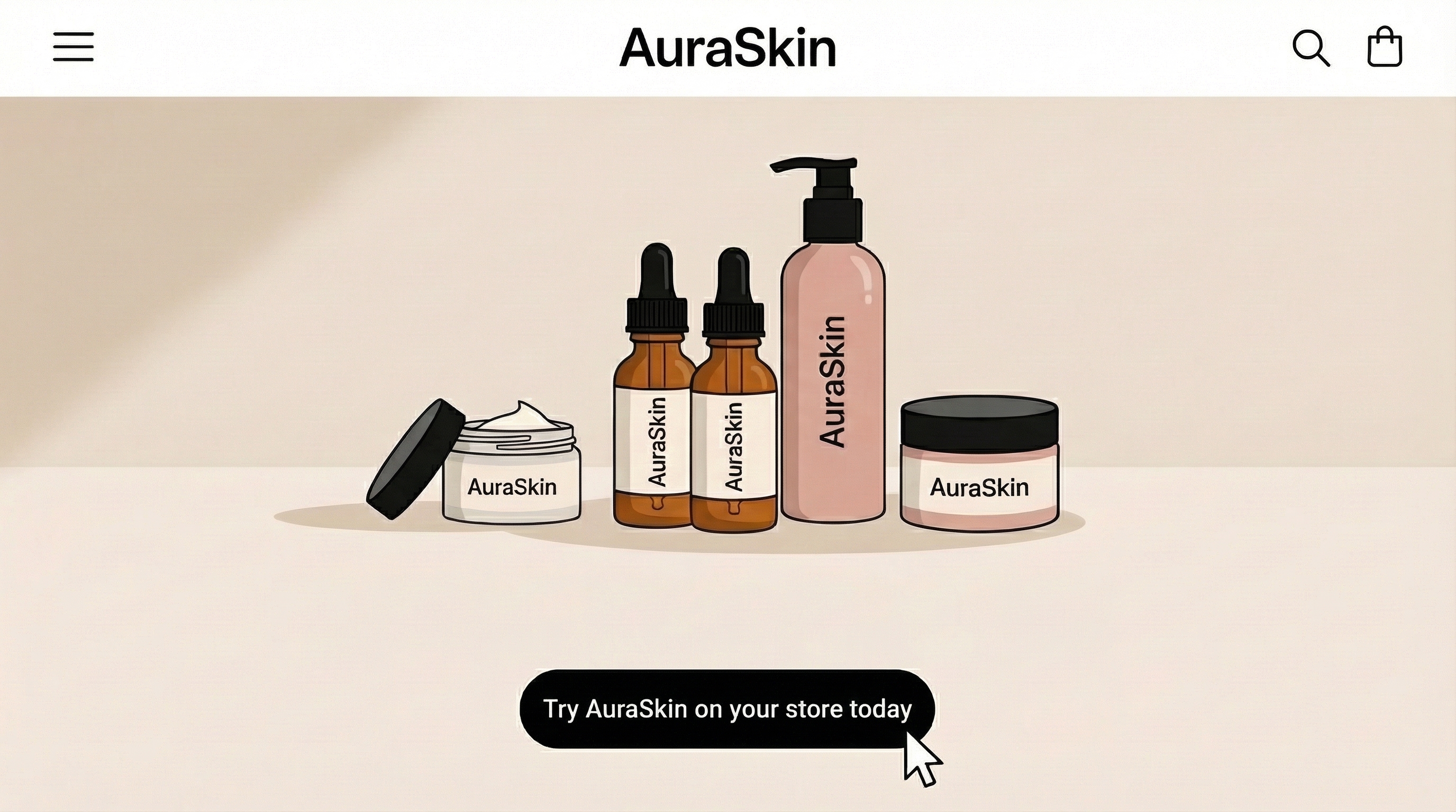 AuraSkin Dashboard Mockup